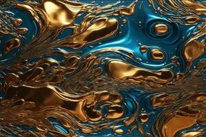 Liquid Style Metal Wallpaper, Liquid Metal Background, Liquid Abstract Background, AI Generative photo