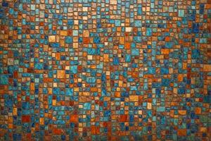 Mosaic Texture Background, Colorful Mosaic Texture Background, Mosaic Wallpaper, Mosaic Background, AI Generative photo