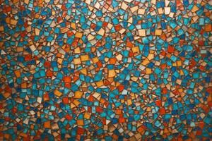 Mosaic Texture Background, Colorful Mosaic Texture Background, Mosaic Wallpaper, Mosaic Background, AI Generative photo