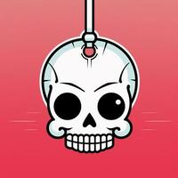 skull logo on background photo