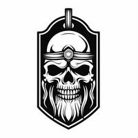 pirates skull logo on white background photo