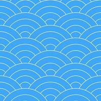 Blue Japanese wave pattern background. Japanese pattern vector. Waves background illustration. for clothing, wrapping paper, backdrop, background, gift card. vector