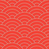 Red Japanese wave pattern background. Japanese pattern vector. Waves background illustration. for clothing, wrapping paper, backdrop, background, gift card. vector