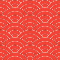 Red Japanese wave pattern background. Japanese pattern vector. Waves background illustration. for clothing, wrapping paper, backdrop, background, gift card. vector