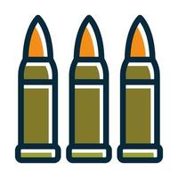 Bullets Vector Thick Line Filled Dark Colors
