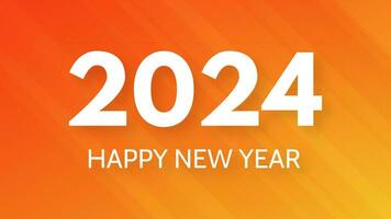 2024 Happy New Year on colorful background vector