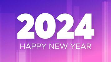 2024 Happy New Year on colorful background vector