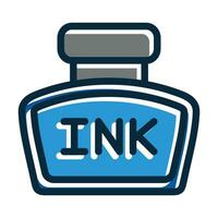 Ink Vector Thick Line Filled Dark Colors