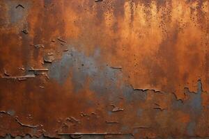 Rusted Metal Texture Background, Vintage Metal Texture Background, Old Metallic Texture, Grunge Metal Texture, AI Generative photo