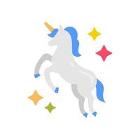 unicornio icono en vector. ilustración vector