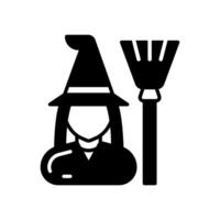 Witch icon in vector. Illustration vector