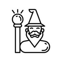 Wizard icon in vector. Illustration vector