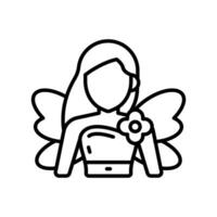 Fairy icon in vector. Illustration vector