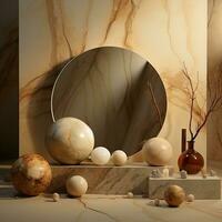 3d rendering flat interior AI Generative photo