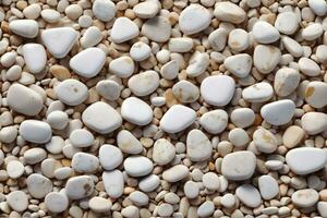 White Stone Background, Pebbles Stone Background, Stone Background, Pebble Stones, Pebbles Wallpaper, AI Generative photo