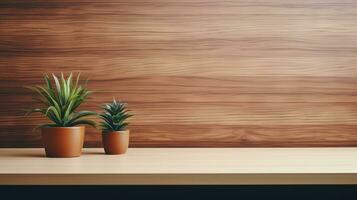 interior abstract office wooden background ai generated photo