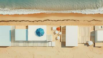 beach summer flat abstract top view ai generated photo