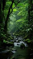 Beautiful lush rainforests in Central America. Generative AI photo