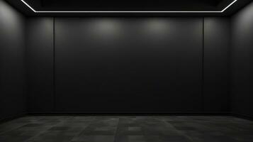 interior modern blank black background ai generated photo