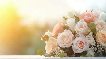 design wedding flower background simple ai generated photo