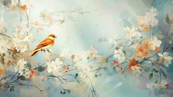 beautiful bright wallpaper nature background ai generated photo
