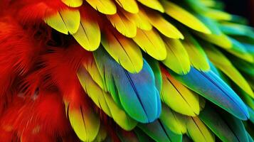 animal color macro parrot background ai generated photo