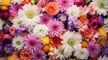 abstract floral macro background close ai generated photo