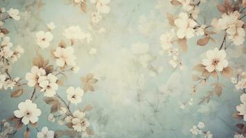 black vintage flower background serene ai generated photo