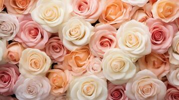 pétalo Rosa flor antecedentes sereno ai generado foto