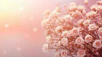 beauty romantic flower background serene ai generated photo