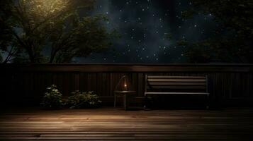 night dark wood outdoor background ai generated photo