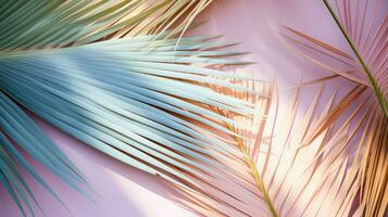 palma textura planta pastel parte superior ver ai generado foto
