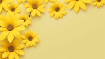 nature yellow flower background minimalistic ai generated photo