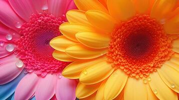 color colorful flower background close ai generated photo