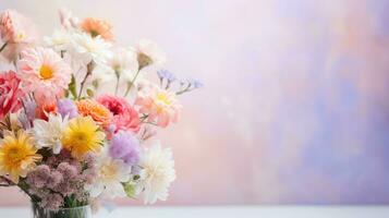 hermosa ramo de flores flor antecedentes sencillo ai generado foto