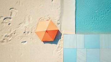 beach summer flat abstract top view ai generated photo