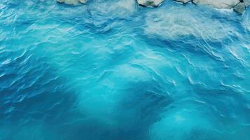 water natural beautiful blue top view ai generated photo