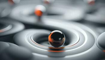 Blurred Lens Futuristic 3D Rendering Minimalist Background AI generated photo