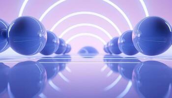 Blurred Lens Futuristic 3D Rendering Minimalist Background AI generated photo