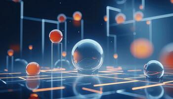 Blurred Lens Futuristic 3D Rendering Minimalist Background AI generated photo