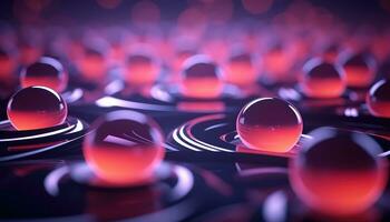 Blurred Lens Futuristic 3D Rendering Minimalist Background AI generated photo