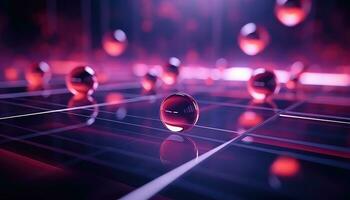 Blurred Lens Futuristic 3D Rendering Minimalist Background AI generated photo