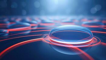 Blurred Lens Futuristic 3D Rendering Minimalist Background AI generated photo
