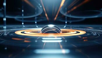 Blurred Lens Futuristic 3D Rendering Minimalist Background AI generated photo