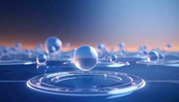 Blurred Lens Futuristic 3D Rendering Minimalist Background AI generated photo