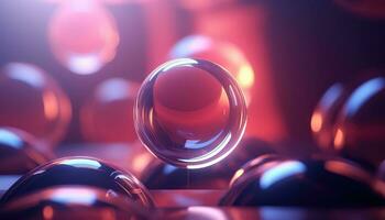 Blurred Lens Futuristic 3D Rendering Minimalist Background AI generated photo