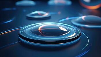 Blurred Lens Futuristic 3D Rendering Minimalist Background AI generated photo