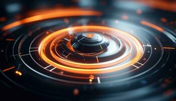 Blurred Lens Futuristic 3D Rendering Minimalist Background AI generated photo
