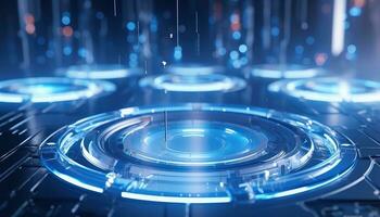 Blurred Lens Futuristic 3D Rendering Minimalist Background AI generated photo