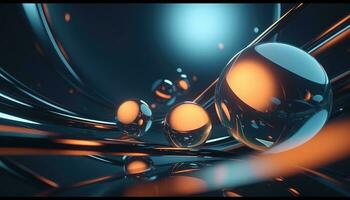 Blurred Lens Futuristic 3D Rendering Minimalist Background AI generated photo